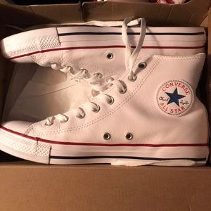 Converse White LEATHER High Top 132169C